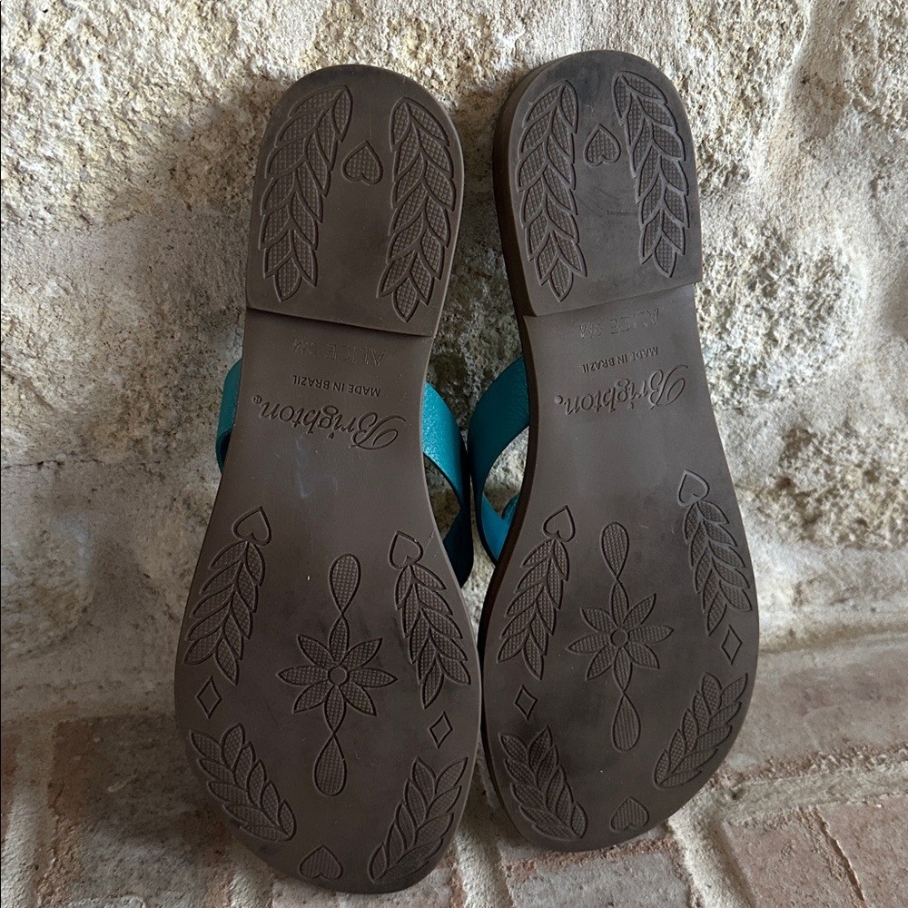 Brighton 9 Alice Women's Turquoise Sandals with Silver Accents - Picture 5 of 6